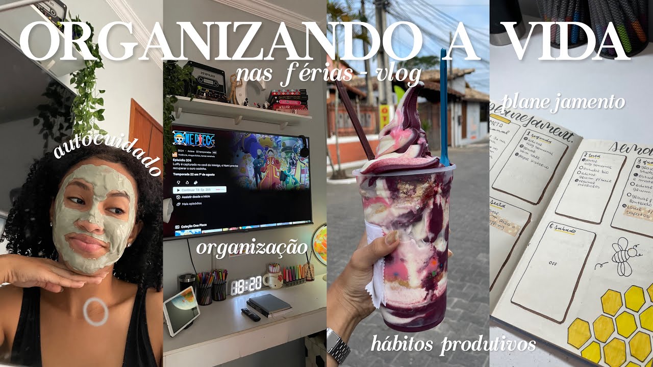 vlog: organizando a vida nas férias 🍨 | limpeza no quarto, skin care, planejamento