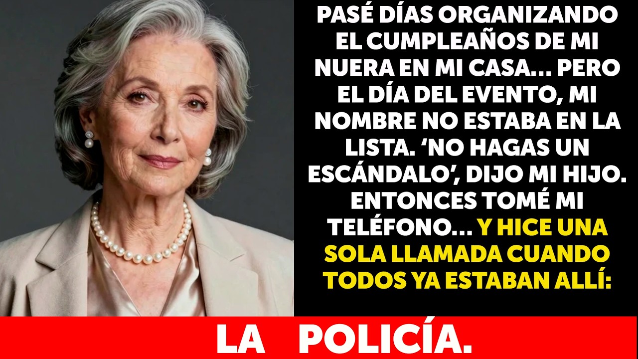 Mi nuera organizó una fiesta en mi propia casa… y no me invitó  Entonces hice una sola llamada