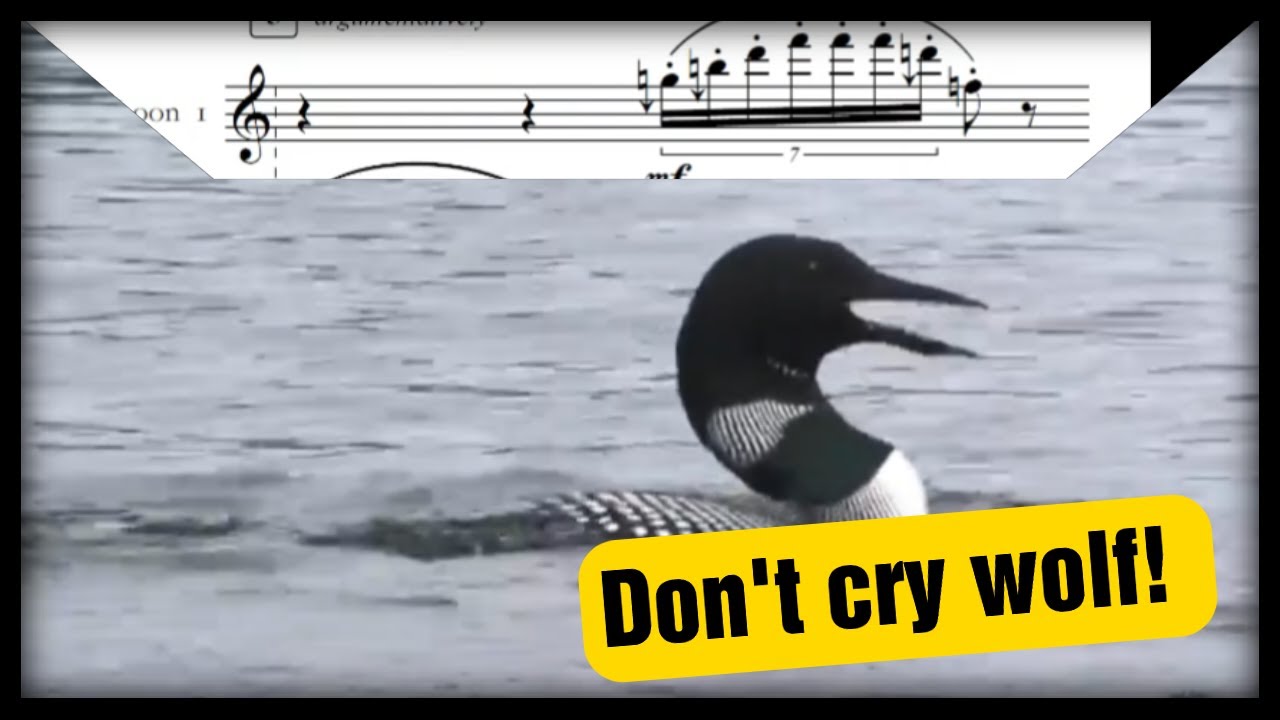 Common Loon: calls (wailing and tremolo) in sheet music