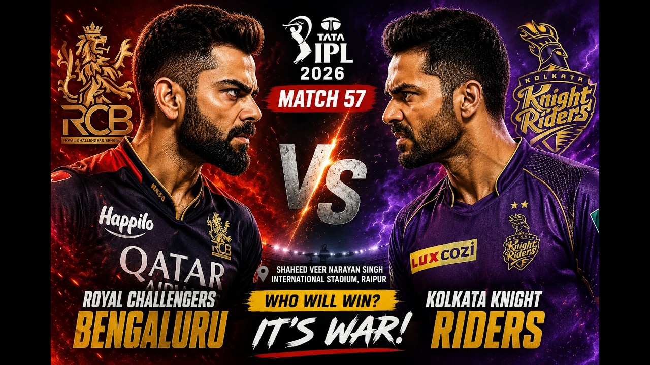 RCB vs KKR Today Match Prediction ⚡ IPL 2026 Playoff Race Heats Up