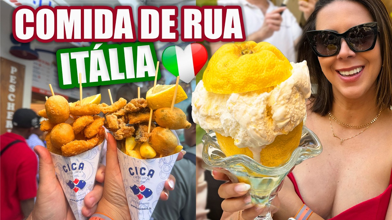 🇮🇹 Comidas de Rua da It&aacute;lia na Costa Amalfitana | AMALFI