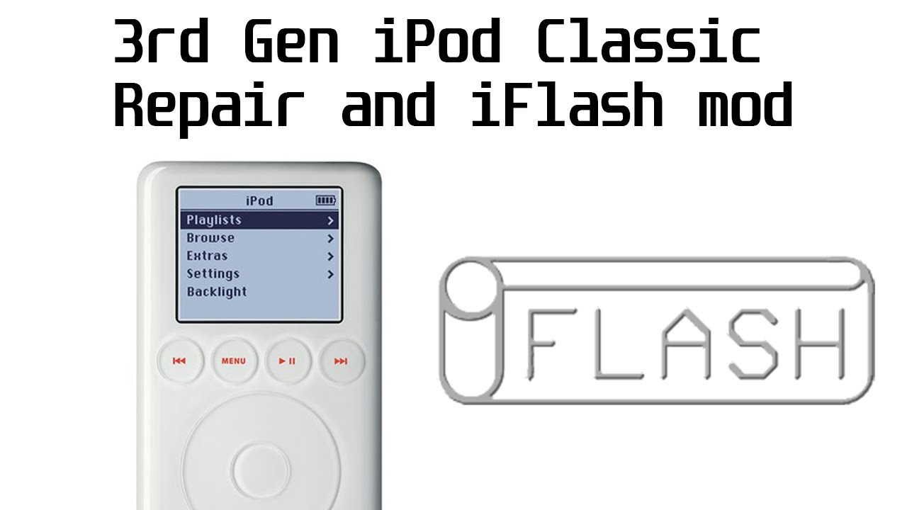 iPod Classic 3-го поколения: модификация iFlash и замена батареи.