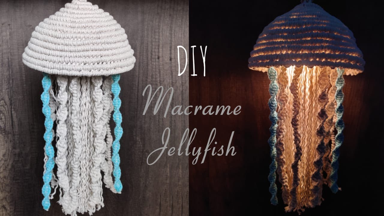 DIY Macrame Jellyfish Pendant Light | Macrame Chandelier | Step by Step Tutorial