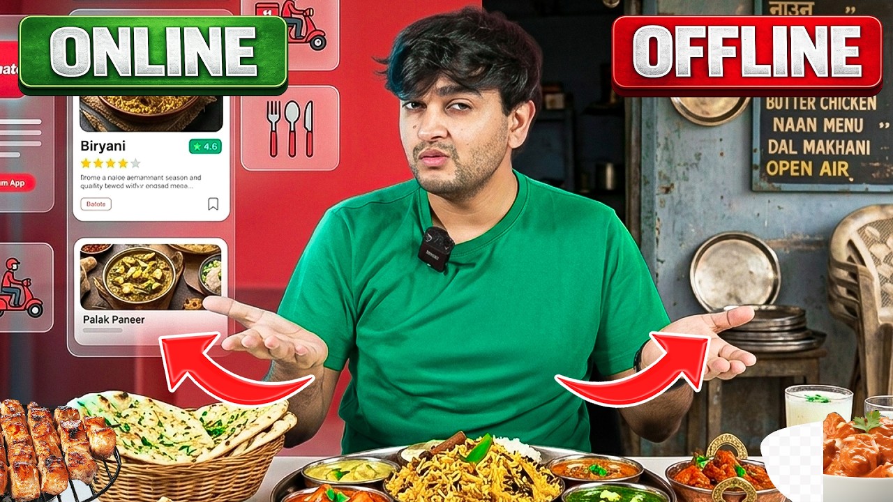 Trying Online vs Offline Ordered Food