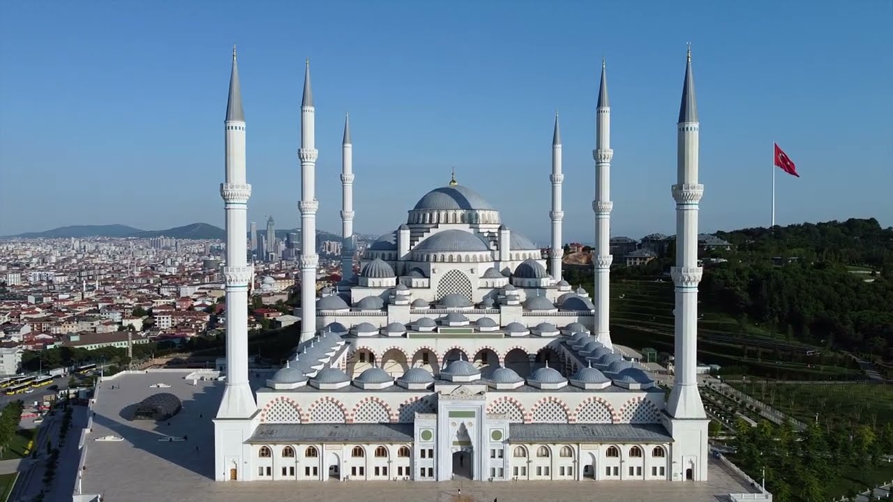 Camlica Mosque Istanbul Drone shots 4K