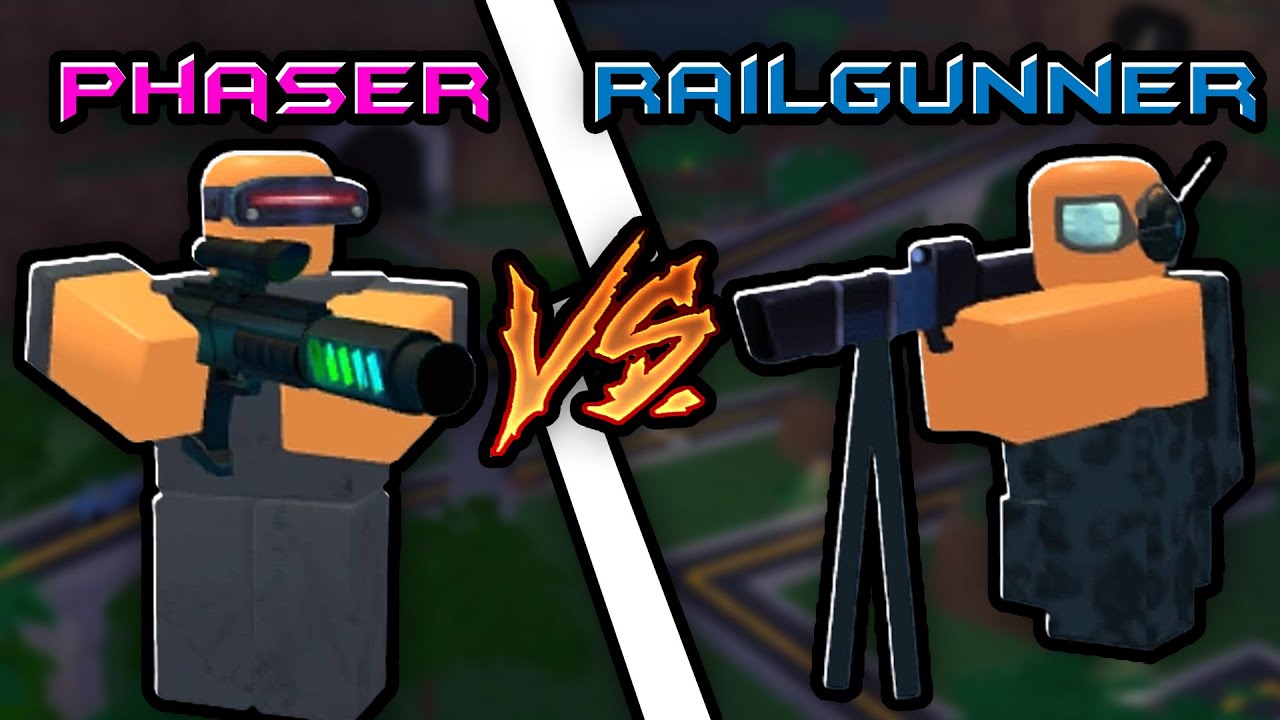 Phaser vs. Railgunner - Roblox Tower Battles
