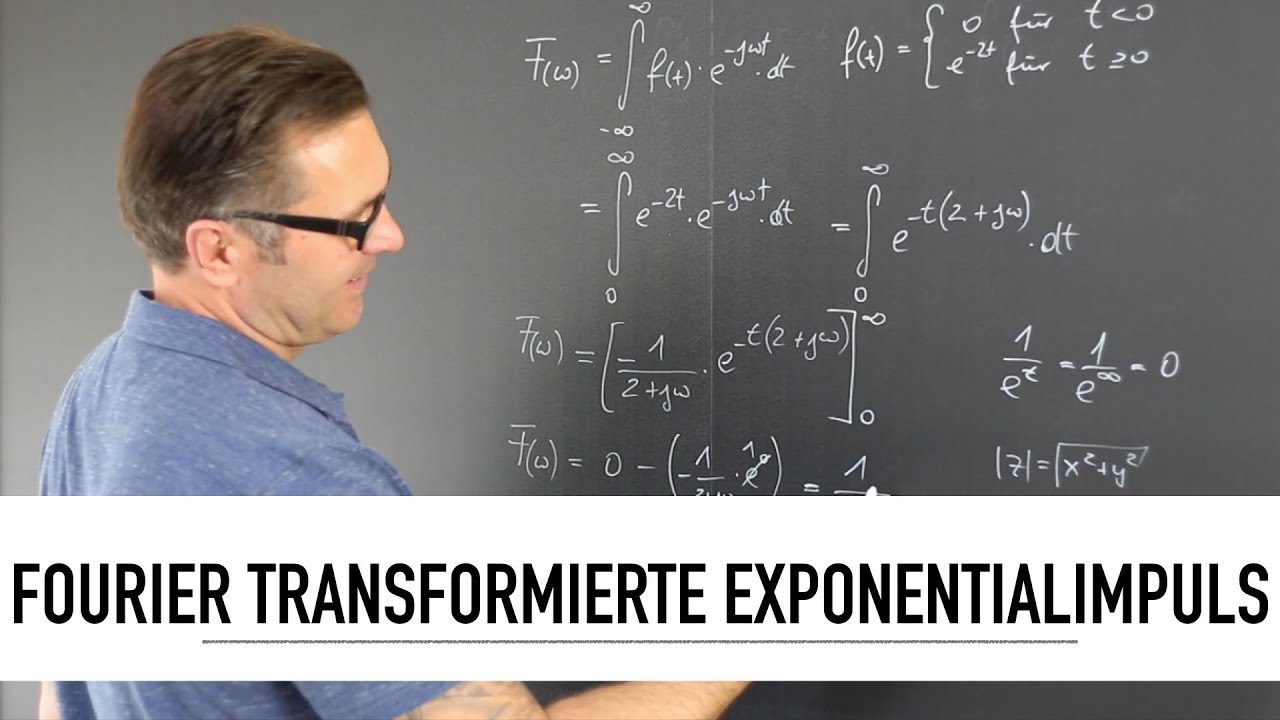 Wie berechne ich die Fourier Transformierte eines Exponentialimpuls? | Integraltransformation