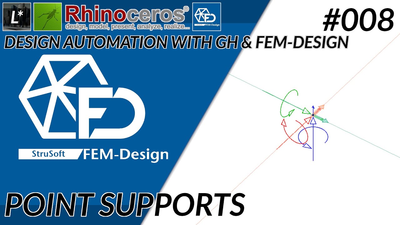 008 Point Supports - FEM-design automation explained - GH1 - Rhino 8 - FEM-design