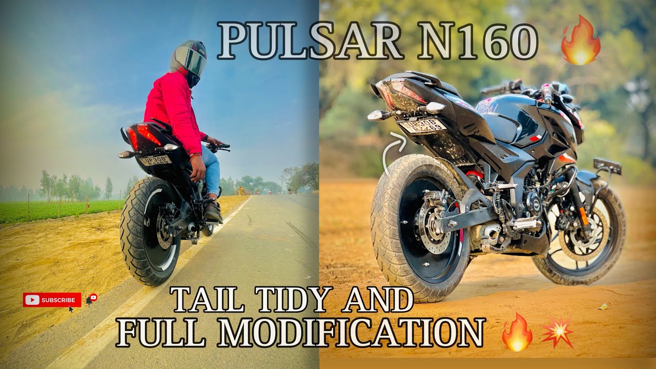 Pulsar n160 Full Modified 💥 Pulsar n160 Tail Tidy installation 🔥 | Pulsar n160 Modifications #n160