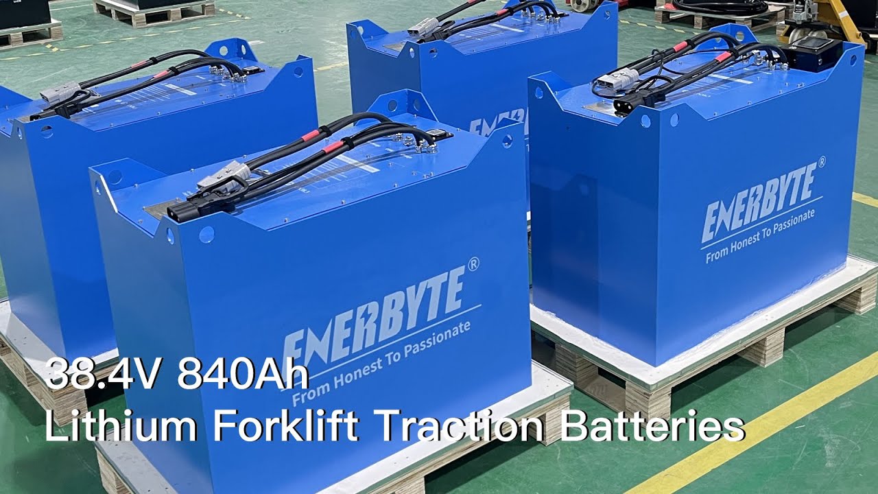 Enerbyte 38.4V 840A lithium forklift batteries are designed for use in Crown forklift.
