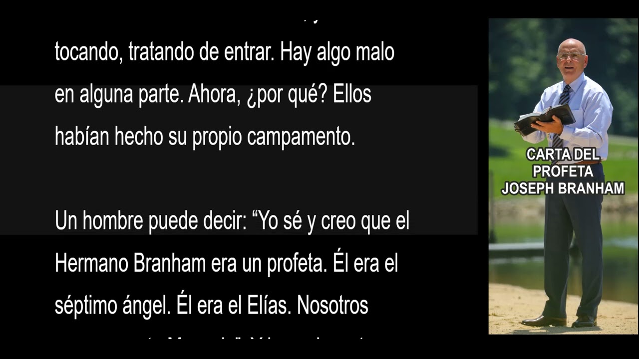CARTA DEL PROFETA JOSEPH BRANHAM 20 DICIEMBRE 2025