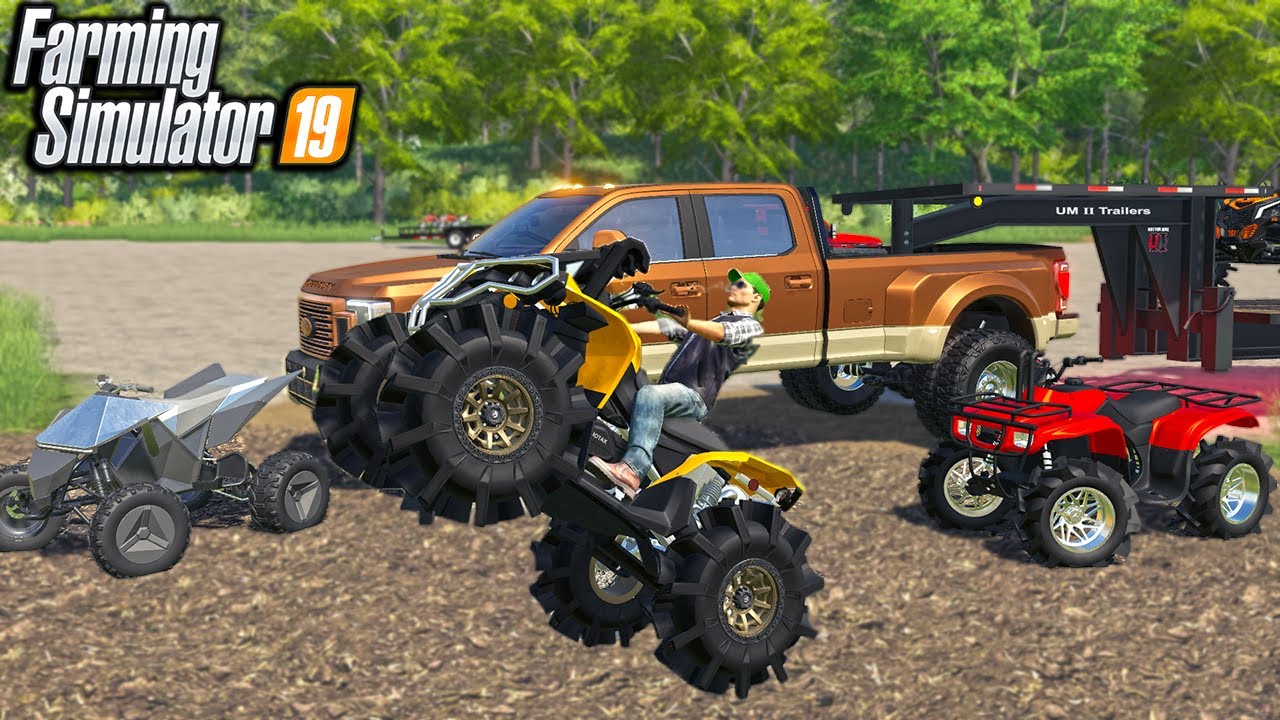 SENDING IT ON ATV'S! (MASSIVE JUMPS & MUD BOG) | (ROLEPLAY) FARMING SIMULATOR 2019