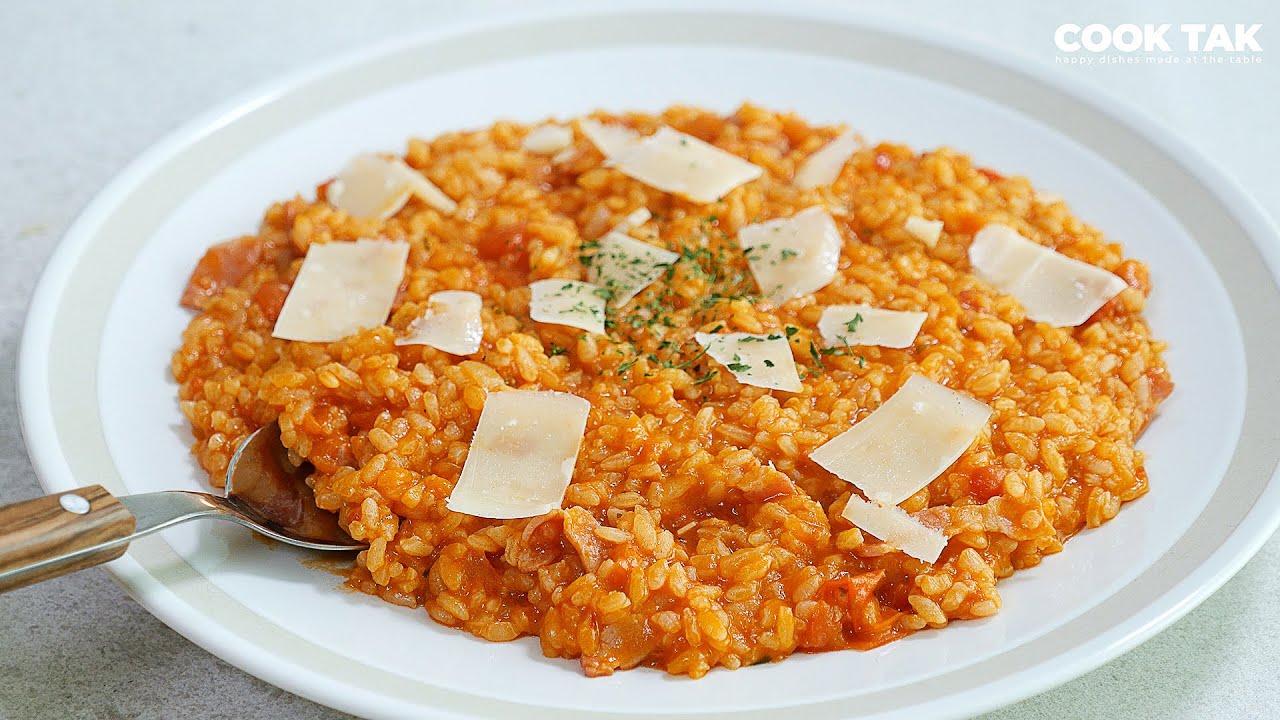쌀로 만드는 고급스러운 밥 요리 :: 리조또는 이제 집에서 쉽게 만들어 보세요 :: 토마토 리조또 :: Tomato Risotto :: Korean Rice Risotto