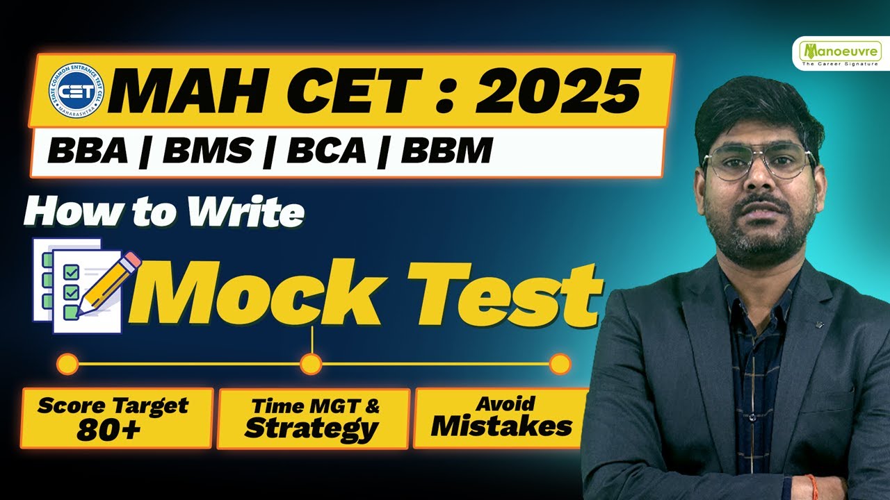 How To Write Mock Test For MAH CET BBA | BMS | BBM | BCA 2025 | Time Mgt & Strategy | Avoid Mistakes