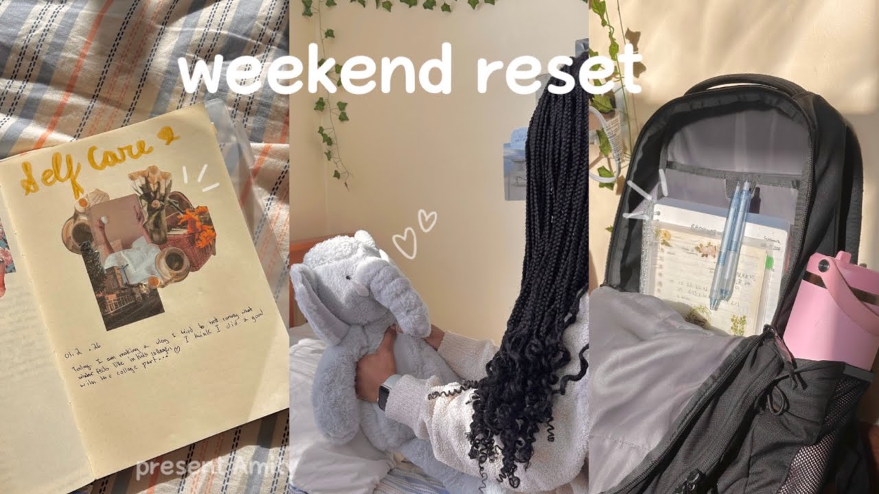 Weekend Reset Routine 🛋️🌱 cozy & productive day, studying, self-care