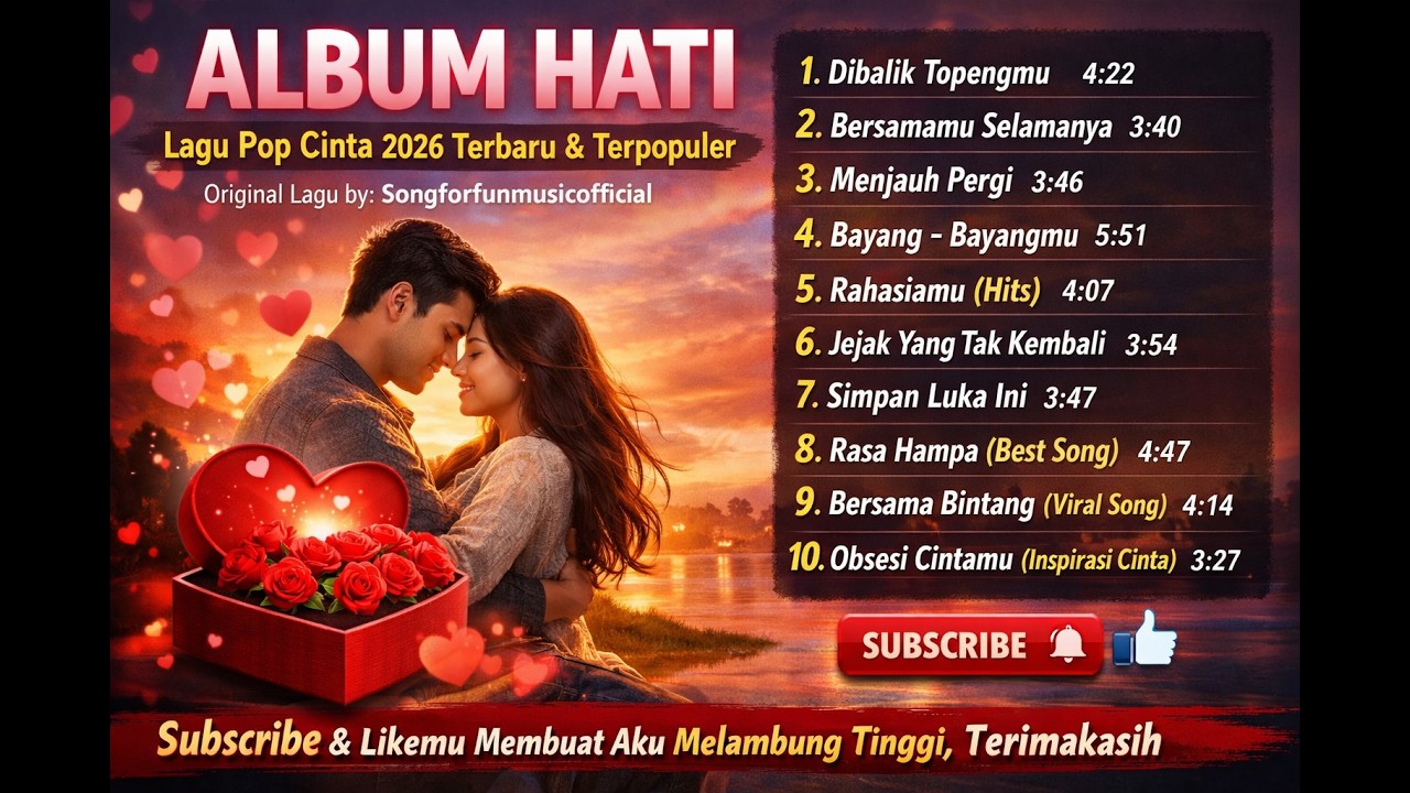 ALBUM HATI - LAGU CINTA TERBARU & TERPOPULER 2026 - Songforfunmusicofficial 