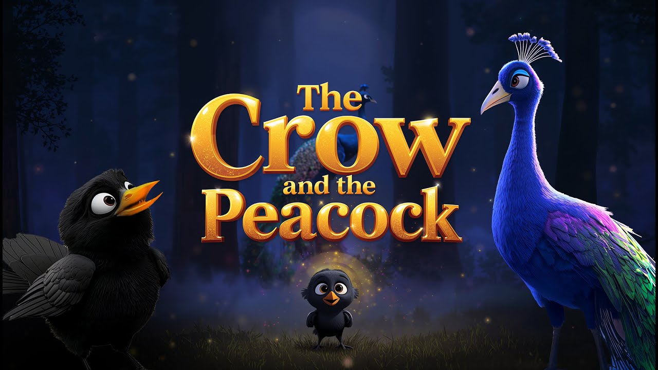 The Crow and the Peacock 🖤🦚 | English Moral Stories | Bedtime Stories