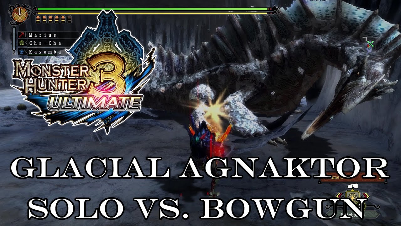『MH3U | MH3G』[G-Rank★★] Glacial Agnaktor (Solo/Bowgun) 