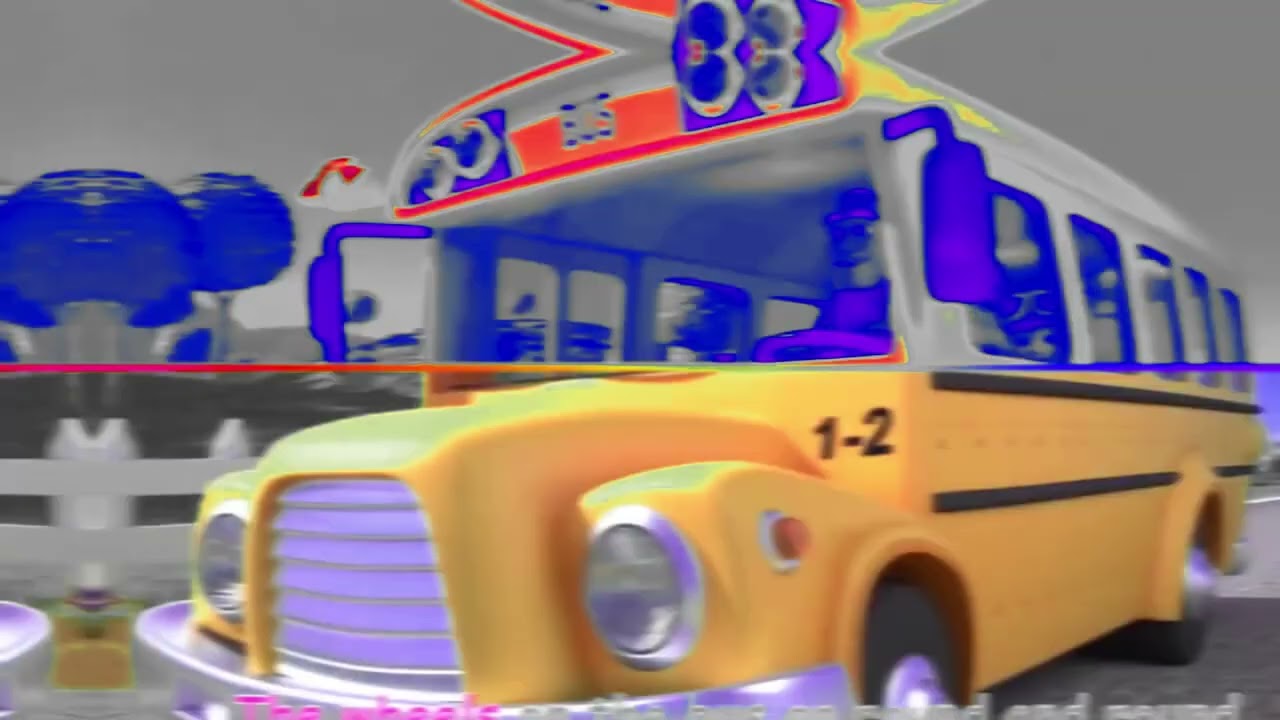 Wheels on the bus special remixes and colors shade effects kids song 