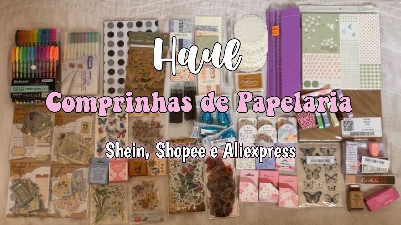 Comprinhas de papelaria Shopee, Shein e Aliexpress! - Stationery Haul Shopee, Shein e Aliexpress