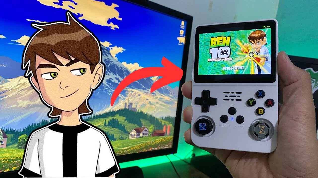 Jogando o Ben 10 no meu Portátil (R36S)