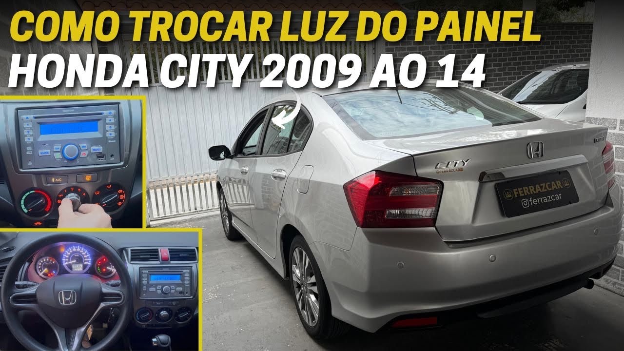 Como desmontar painel Honda city 2009/14 para trocar lâmpada queimada + link de compra