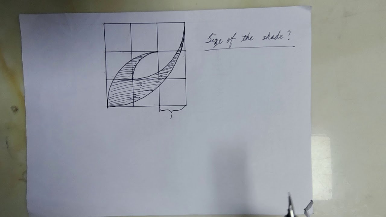Find the Size of Shade with Squares/A junior math exam puzzle of Singapore/Use Your Imagination
