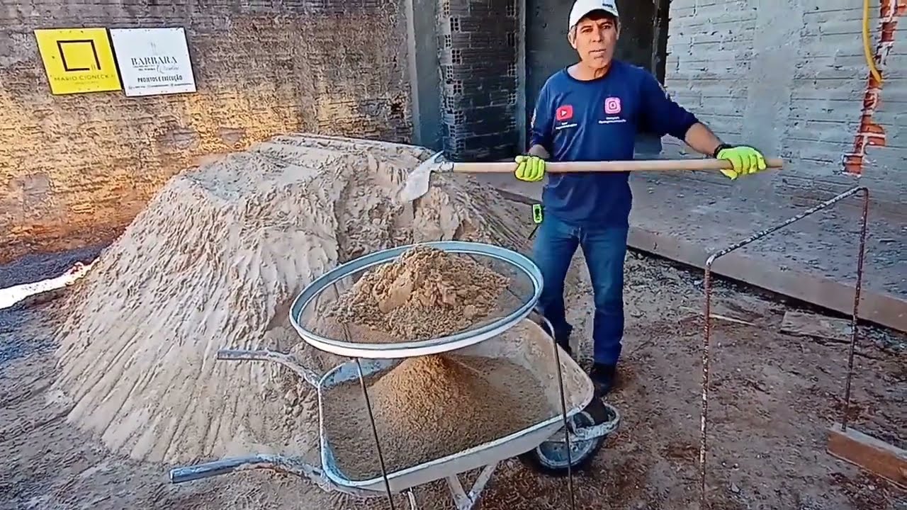 Chega de sofrer   peneirando areia !       Aprenda fazer suporte para sua peneira !