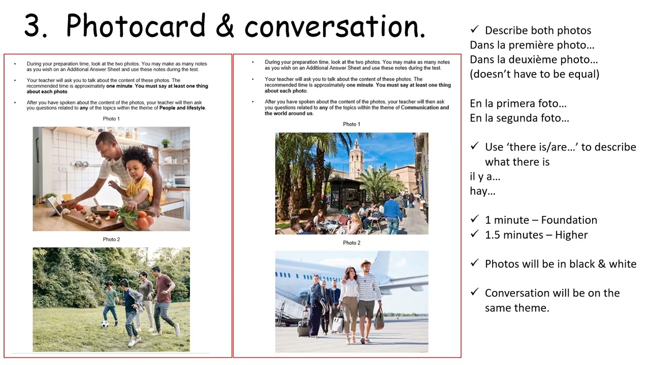 Speaking test walk through - Photocard