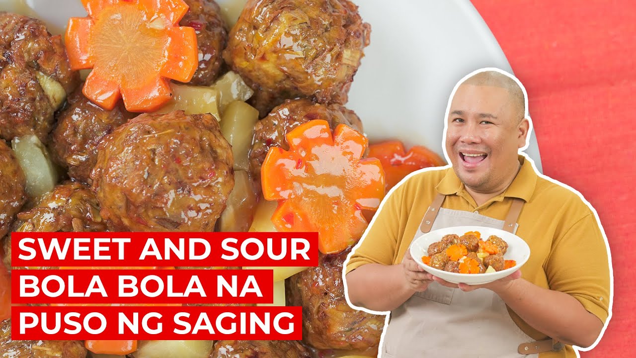 Sweet and Sour Bola Bola na Puso ng Saging | SIMPOL | CHEF TATUNG