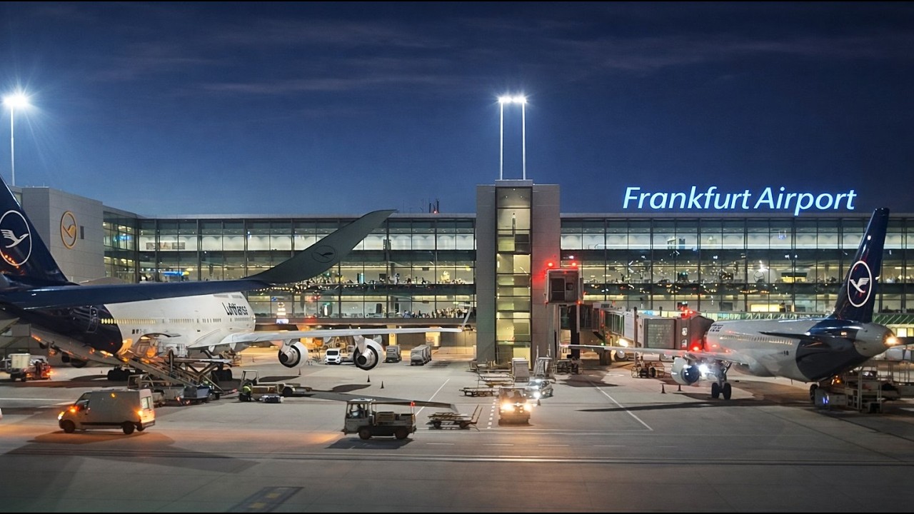 Night Takeoff from Frankfurt 🇩🇪