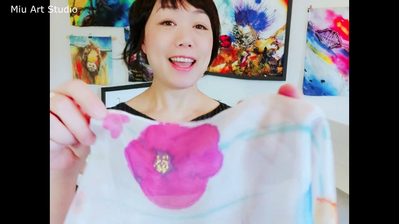 Beginner's Freehand Poppy Silk Scarf:  Techniques for Understanding Silk Scarf Painting