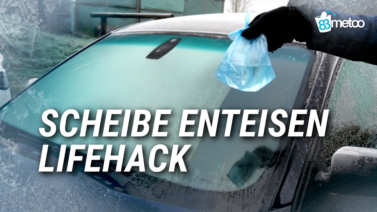 Autoscheibe enteisen ohne Eiskratzer: Trick mit Gefrierbeutel und warmen Wasser im Test
