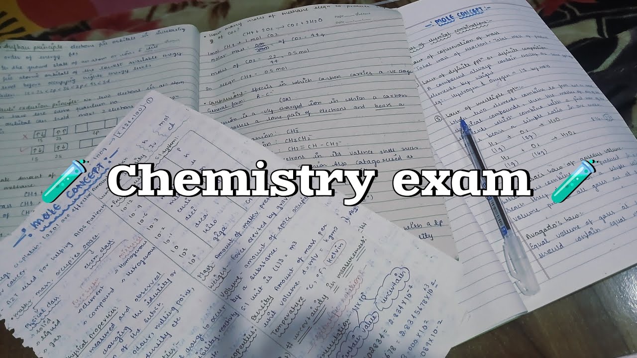 A day before my chemistry exam 😫