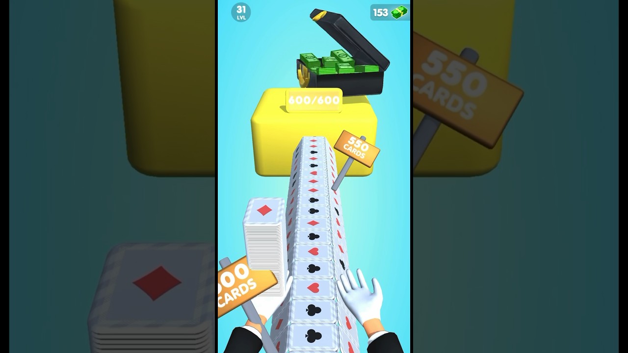 Shuffle Master Lvl 31 &clubs;️&spades;️✅ #gameplay #3dgames #androidiosgameplays #shorts #cards