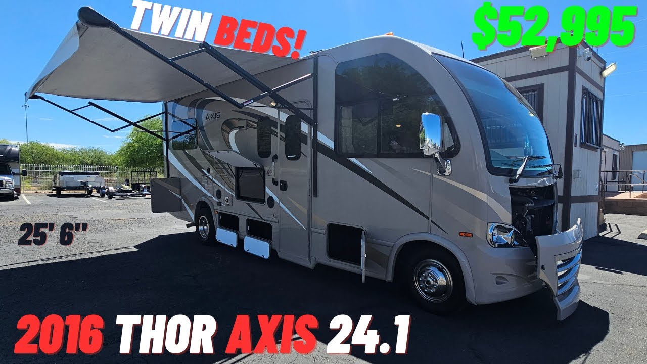 Twin bed Class A Under 26'??? 2016 Thor Axis 24.1 Video Walkthrough