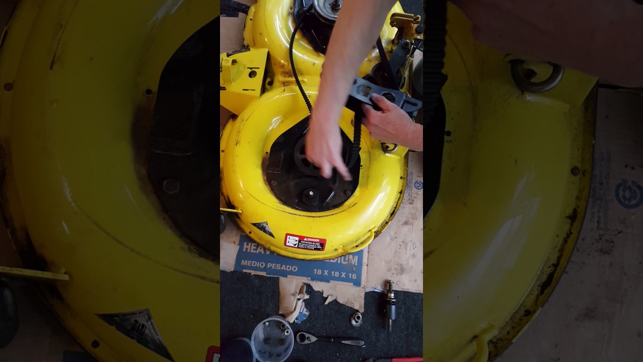 How to replace a Timing Belt on Freedom 42 deck John Deere