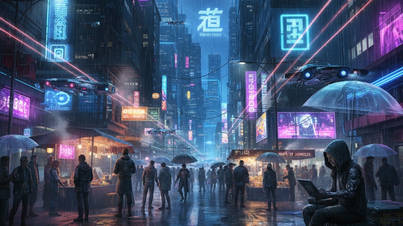 Norvelis - Electric Cathedral – Dark Cyberpunk Ambient for Stress Relief [1 Hour]