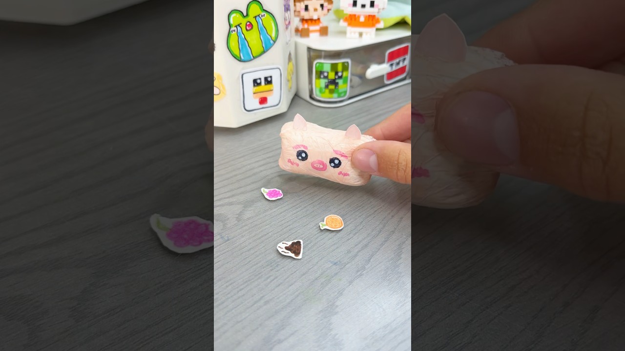 🐽DIY Magic squishy toy!? #diy #diycrafts #diytoys #diysquishy #papercraft #cutecrafts #craft