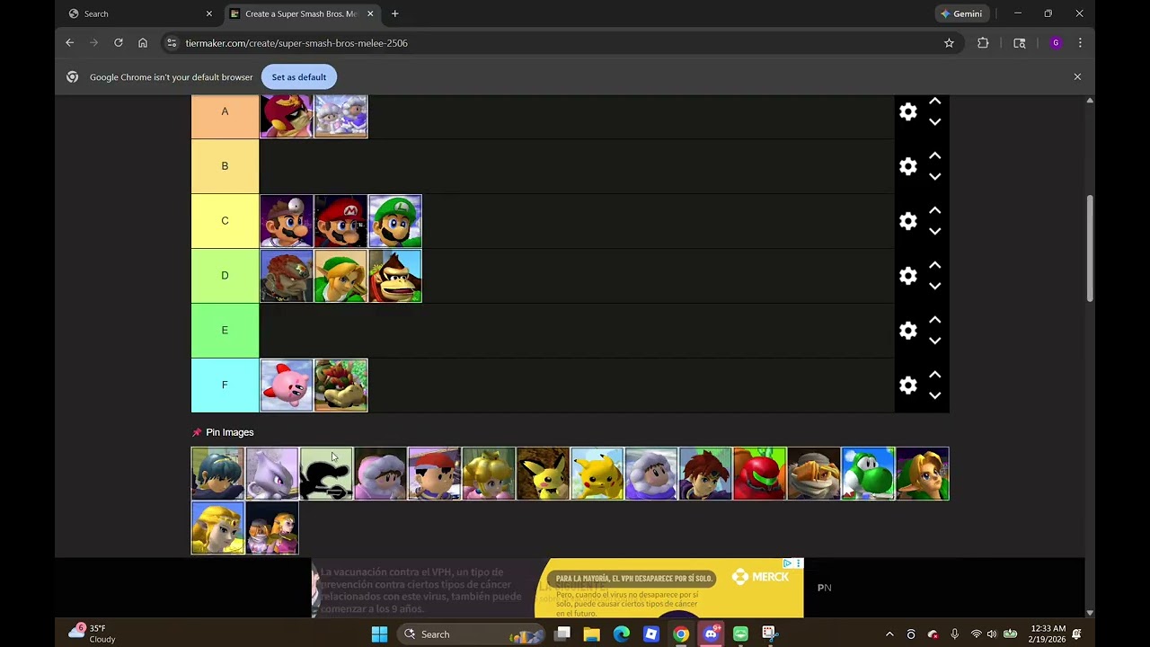 my ideal ssbm tierlist