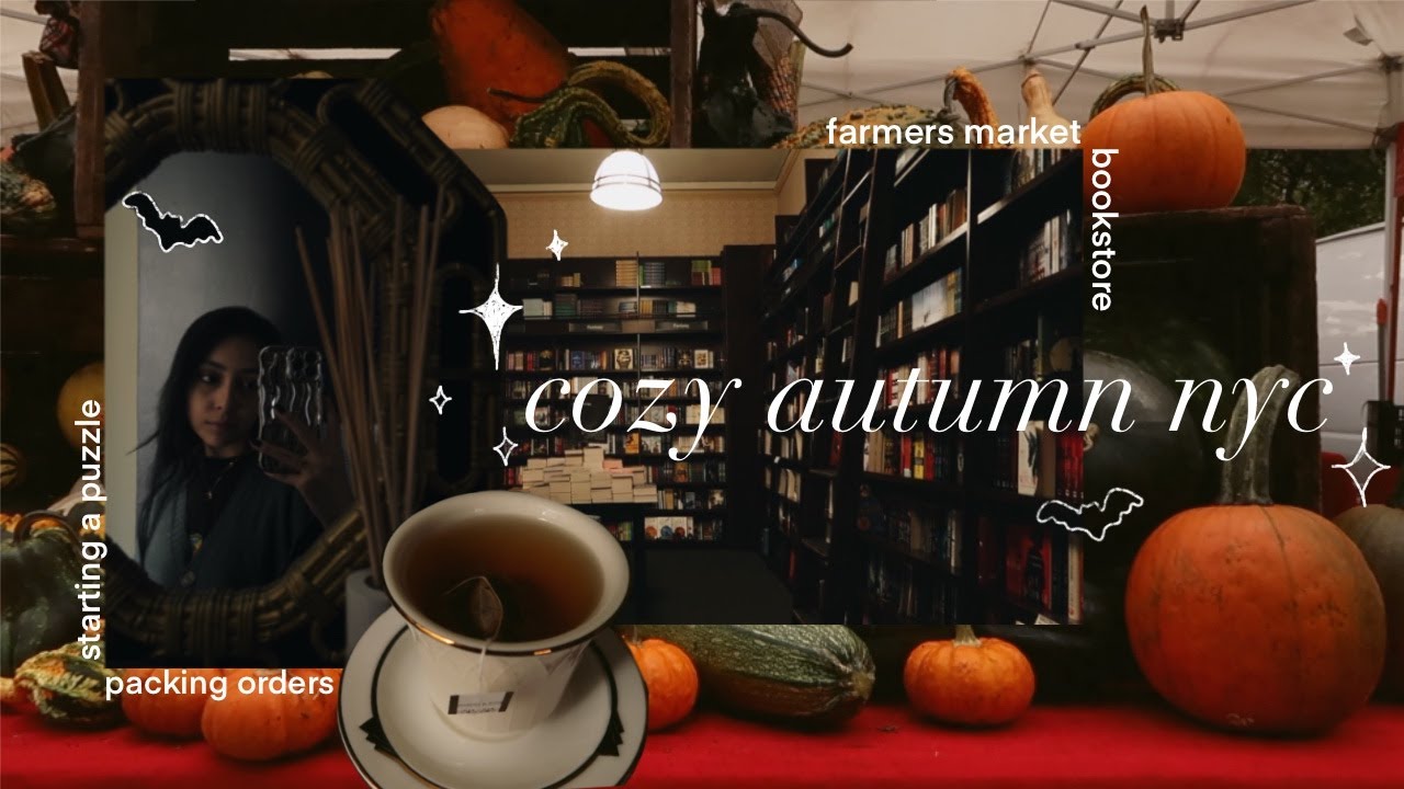 cozy fall days 🍂 puzzle, farmers market, bookstore, order packing 🍁 no.032