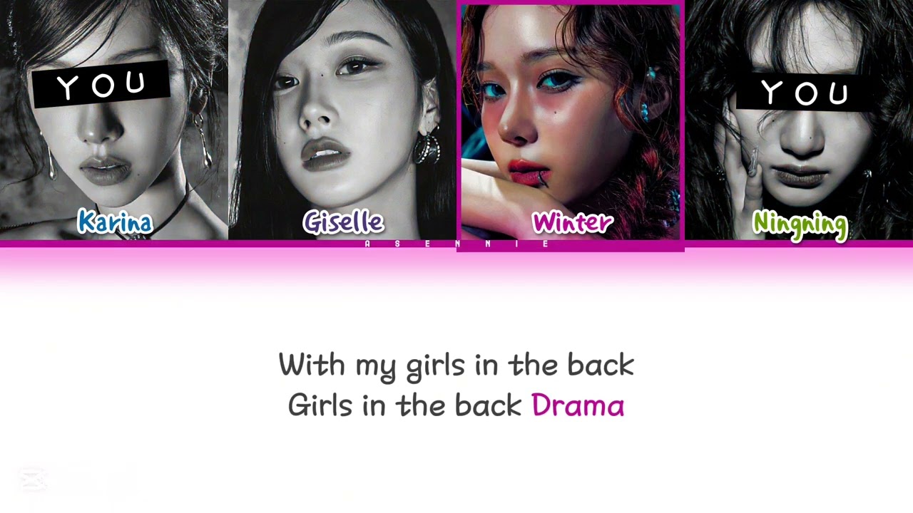 [KARAOKE] aespa - Drama but you are Karina & Ningning (Color Coded Lyrics)