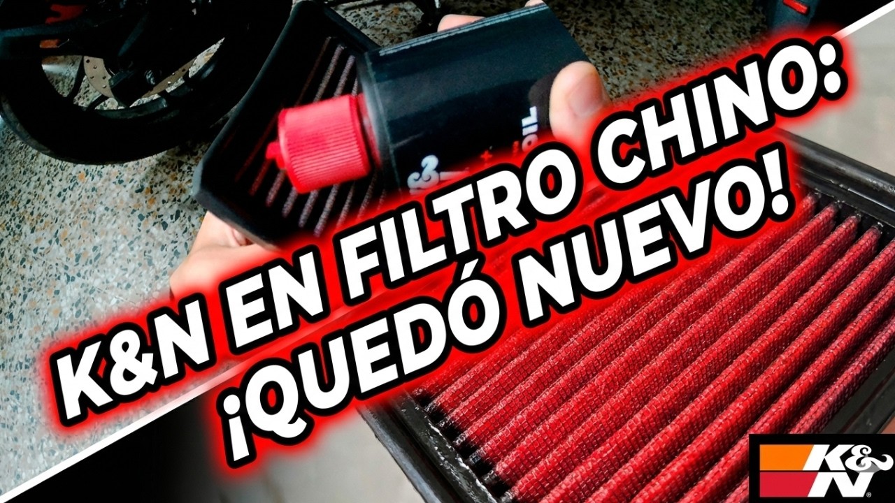 ¿Vale la pena usar el KIT K&N en un filtro de aire CHINO? 🤯 ¡Mira el resultado!