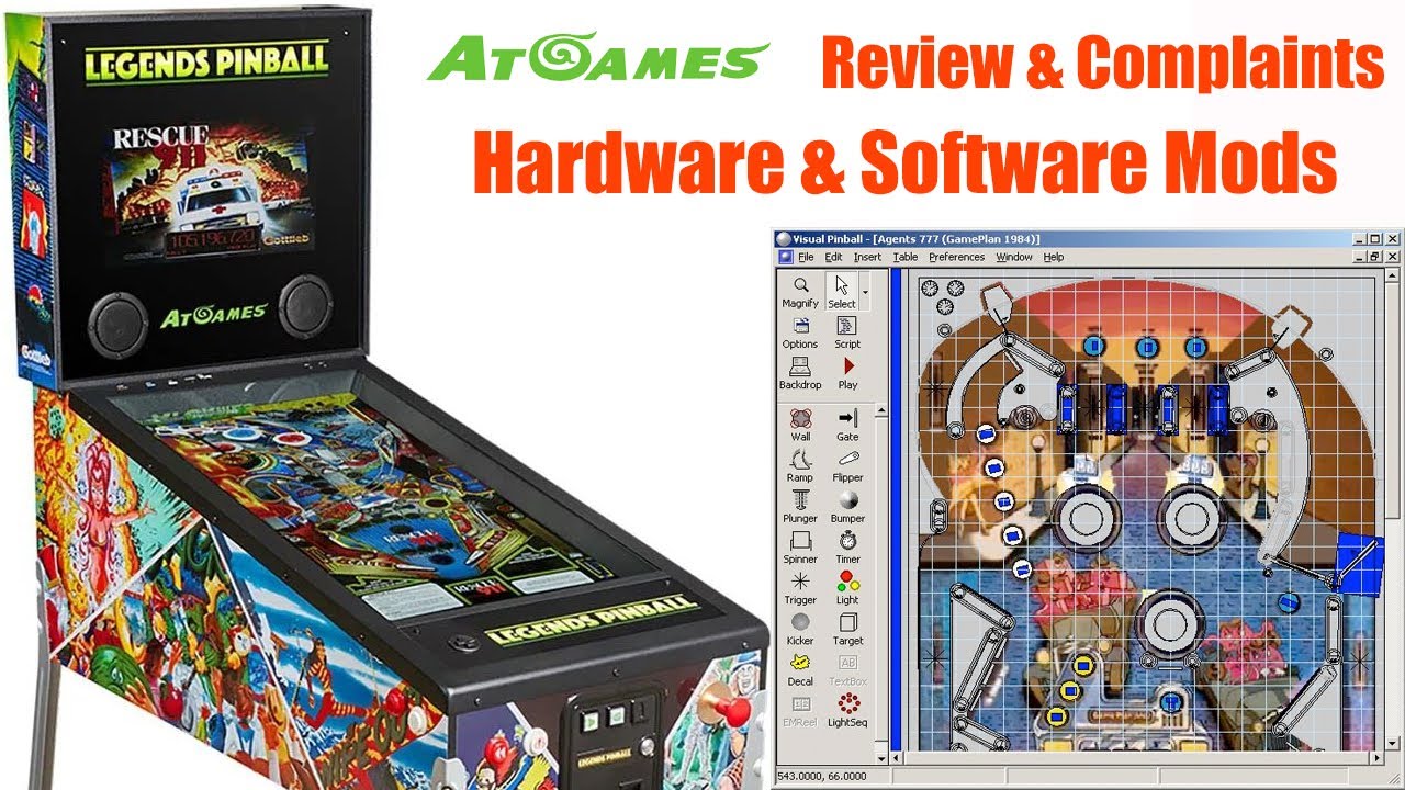 Virtual Visual Pinball X Machine Mods - AtGames Legends. Amplifier Speakers Complaints & Reviews.