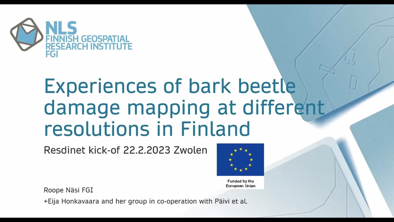 Experiences of bark beetle damage mapping at different resolutions in Finland | RESDiNET in Zvolen