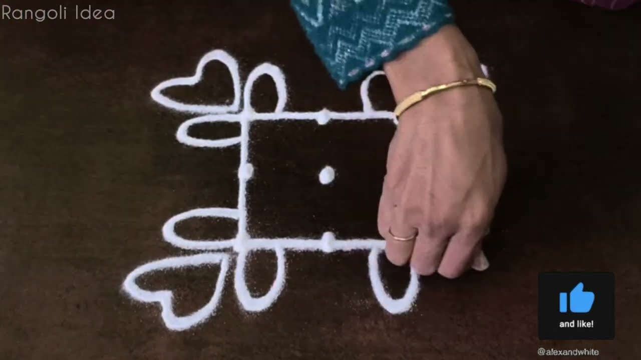 3*3 Dots Rangoli 🌷 Thipkyanchi Rangoli 🌷 Daily Simple Rangoli 🌷 Rangoli Idea 