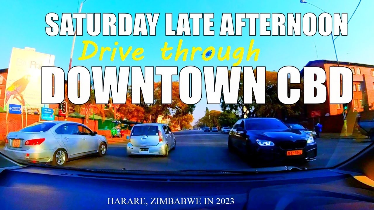 Saturday Afternoon Drive Through Harare CBD, Zimbabwe (2023)