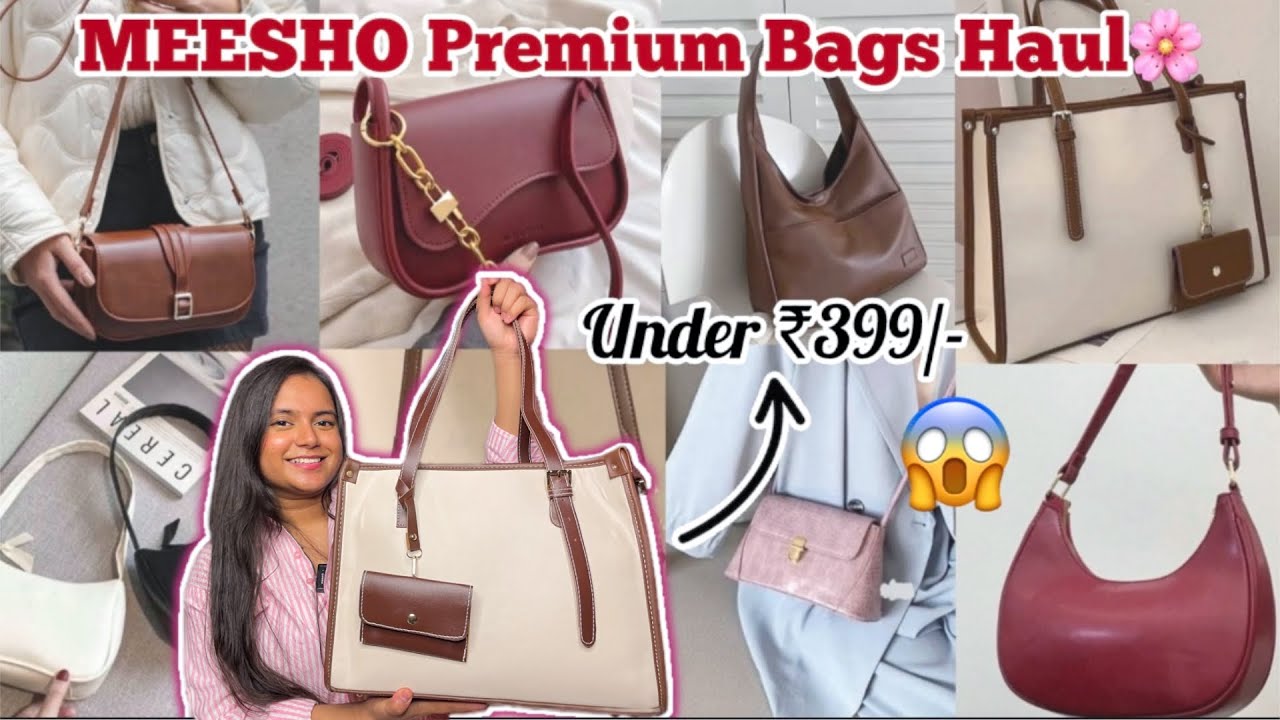 *huge* MEESHO🛍️ Premium Bags Haul || UNDER ₹399 || 