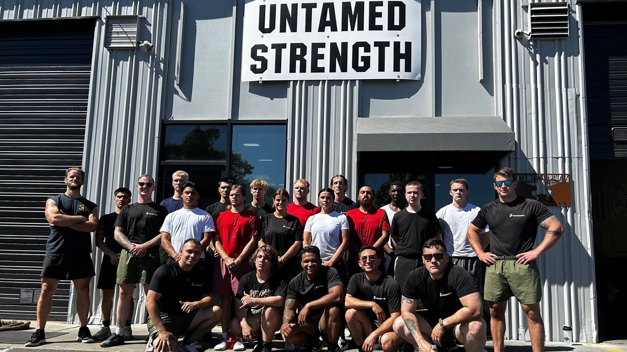 Future Marines do a Strongman workout at Untamed Strength Gym
