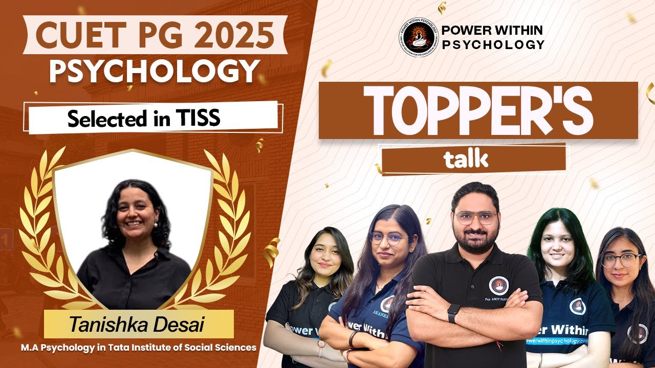CUET PG 2025 Psychology Topper&rsquo;s Talk | Tanishka Desai Selected in TISS